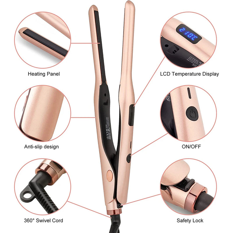 Chapinha Mini 3/10” — Para Cabelos Curtos, Barba e Pixie | Cerâmica Tourmaline