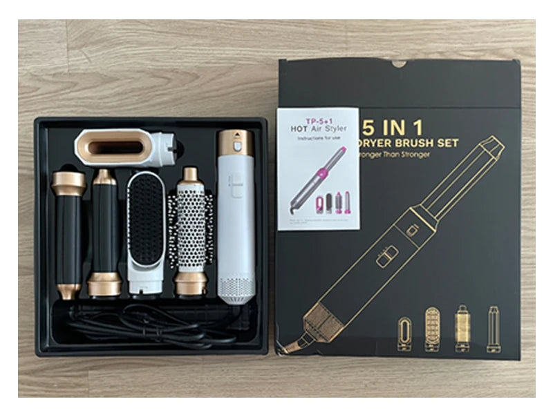 Kit Secador 5 em 1 — Alisador, Modelador e Pente Quente Profissional | Uso Doméstico