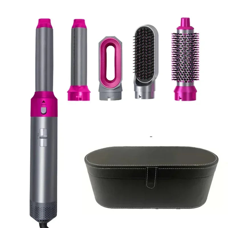 Kit Secador 5 em 1 — Alisador, Modelador e Pente Quente Profissional | Uso Doméstico