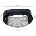 Espremedor de Alho de Aço Inoxidável Manual — Picador, Ferramenta de Corte Curva para Frutas, Legumes e Utensílios de Cozinha