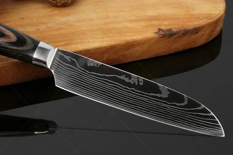 Conjunto de Facas de Cozinha Damascus — Faca de Chef Profissional