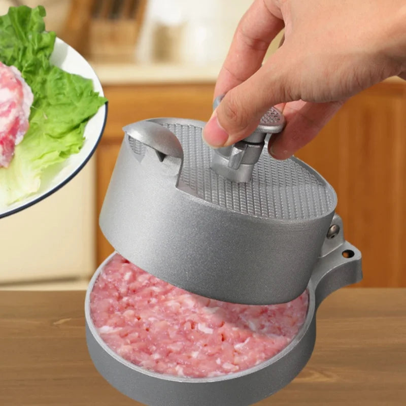 Burger Press Hamburger Patty Maker Mold Meat Aluminum Alloy Non Stick Kitchen