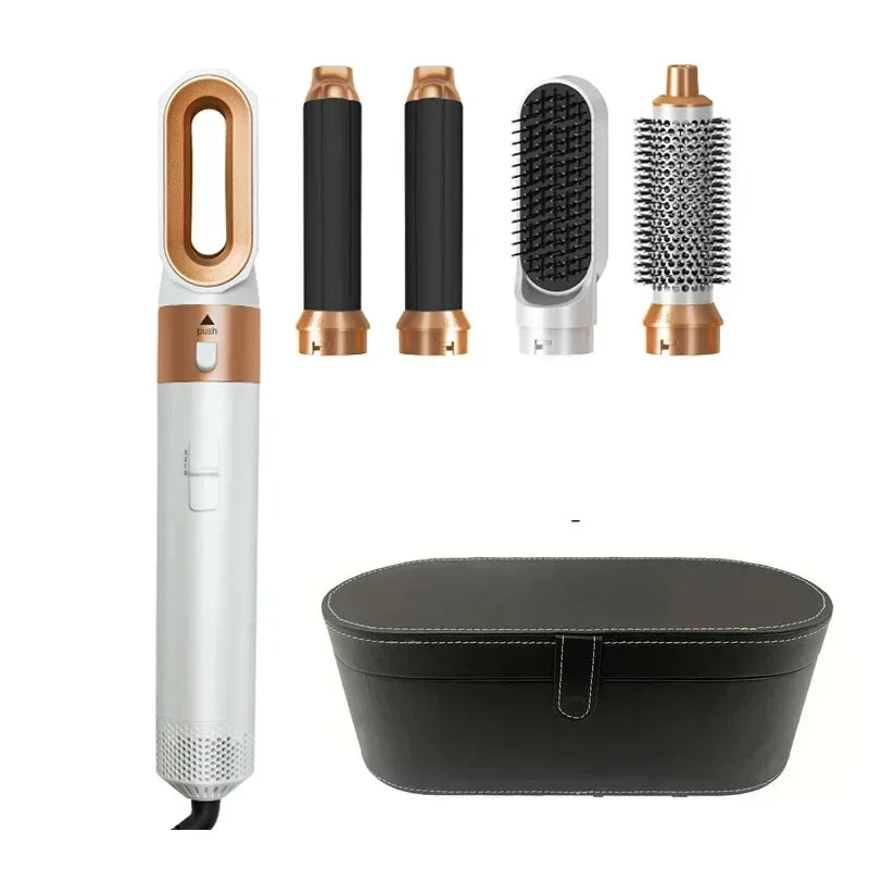 Kit Secador 5 em 1 — Alisador, Modelador e Pente Quente Profissional | Uso Doméstico