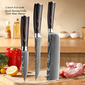Conjunto de Facas de Cozinha Damascus — Faca de Chef Profissional