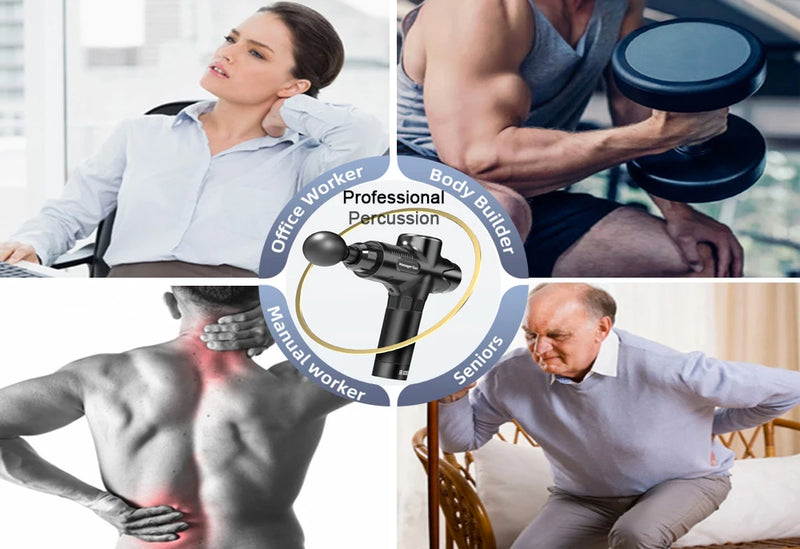 Massageador Profissional 24V — Compressa Quente e Fria, 12 Cabeças, Alta Frequência para Relaxar Músculos