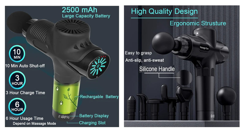 Massageador Profissional 24V — Compressa Quente e Fria, 12 Cabeças, Alta Frequência para Relaxar Músculos